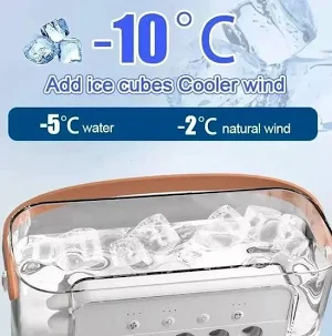 Ice cubes cooling feature showing -10°C temperature reduction